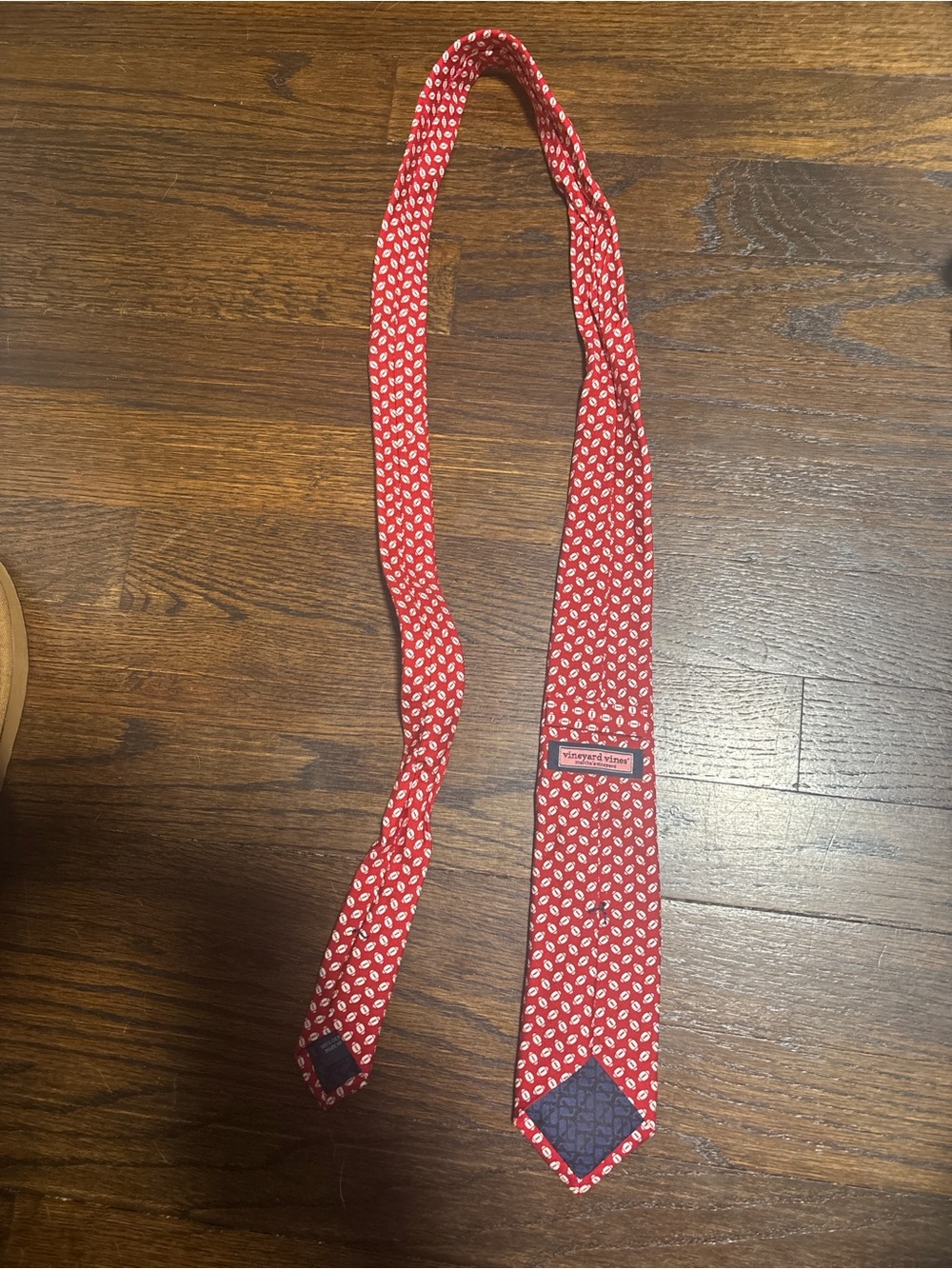 Vineyard vines red football tie